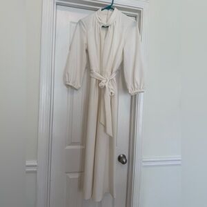 Calvin Klein Cream Zip-Up jumpsuit